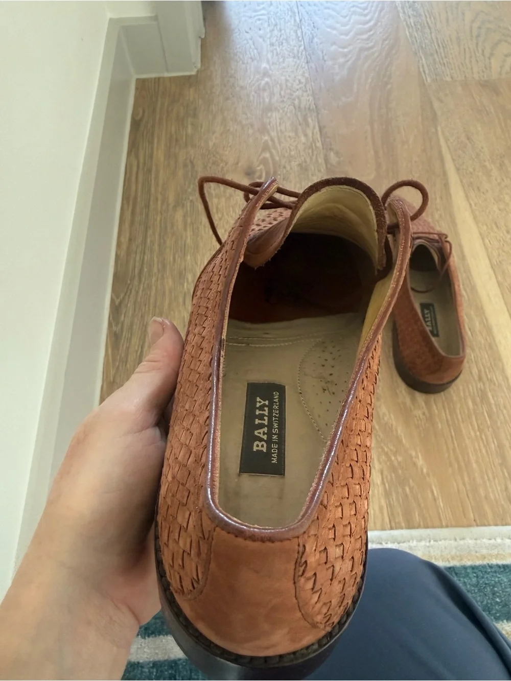 Bally Men's Woven Leather Chukka Boots - Rust